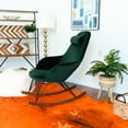 thumbnail image 2 of Mid-century Modern Bedroom Rocker Chair In Velvet Upholstery For Creative Livingroom/bedroom, 2 of 2