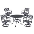 thumbnail image 1 of Homestyles Sanibel Ensemble de Salle à Manger Extérieur en Aluminium 5 Pcs Noir, 1 of 30