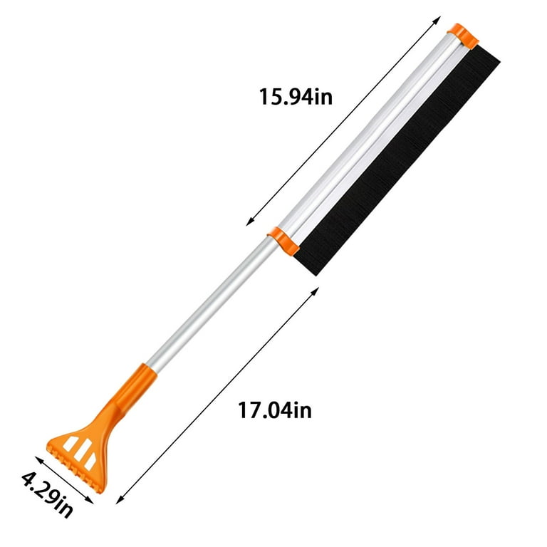 Pompotops Car Snow Shovel And Snow Brush Two In One, Snow Scraper Defrost,  Winter Snow Clearing Tools - Heavy Duty Handle, Snow Broom, Remover 