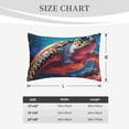 thumbnail image 4 of Rateoe Colorful Ocean Sea Turtle Pattern Pillow Covers with Invisible Zipper(Pillows are not Included) Standard Pillowcases-20"x30", 4 of 6
