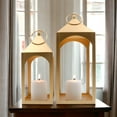 thumbnail image 4 of HOSLEY Decorative Gold Metal Lanterns, Set of 2, Modern Style for Home Decor, Weddings, Parties, Spa, Gifts, 4 of 6