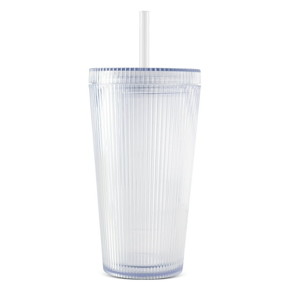 TAL Double-Wall Lightweight 18oz Iced Coffee Tumbler with Straw