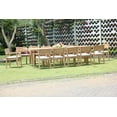 thumbnail image 7 of Teak Dining Set: 12 Seater 13 Pc:Large Caranasas 122" Double Extensions Premium Rectangle Dining Table & 12 Montana Stacking Arm/Captain Chairs Outdoor Patio Grade-A Teak Wood WholesaleTeak #WMDSMT15, 7 of 7