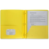 Business Source, BSN20884, 3-Hole Punched Poly Portfolios, 1 Each, Yellow