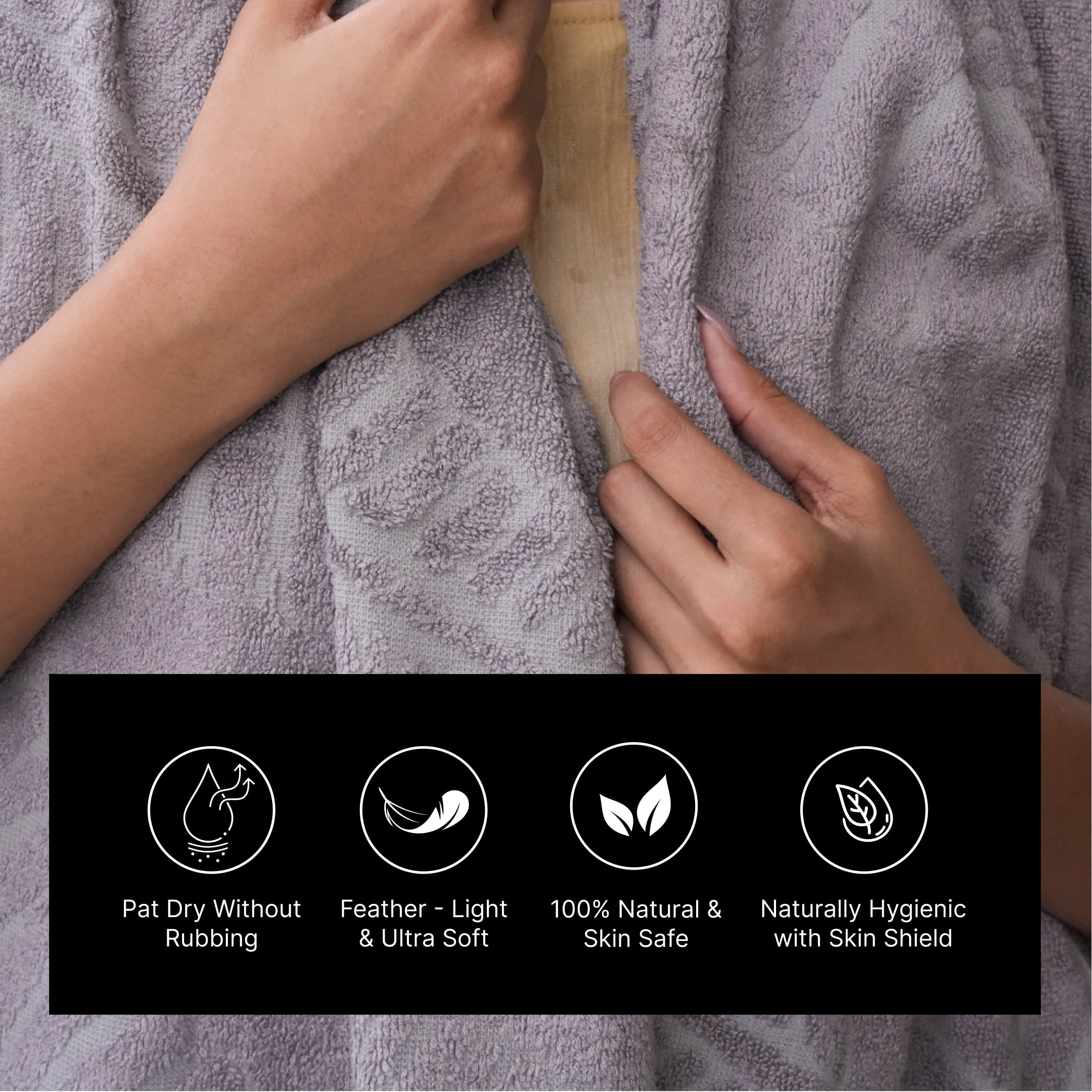 Doctor Towels Textured Bath Towel Sets 3 Count