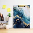 thumbnail image 5 of Coolnut Acrylic Clipboards with Low Profile Clip, A4 Standard Size 9" x 12.5" File Holder for Writing Drawing, Clip Boards for Doctors Offices, Gold Blue Marble Gifts, 5 of 7