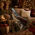 thumbnail image 3 of Medieval Castle Proposal Scene Flannel Blanket for Couch Sofa Bed, Winter Royal Romance Home Decor for Women Men, Storybook Gift for Birthday Holiday Reading Room, 3 of 9