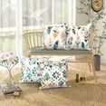 thumbnail image 3 of Colorful Leaves Linen Throw Pillow Covers,Set of 4 18x18 Inch,Rustic Cushion Cases for Home Decor Living Room Car, 3 of 5