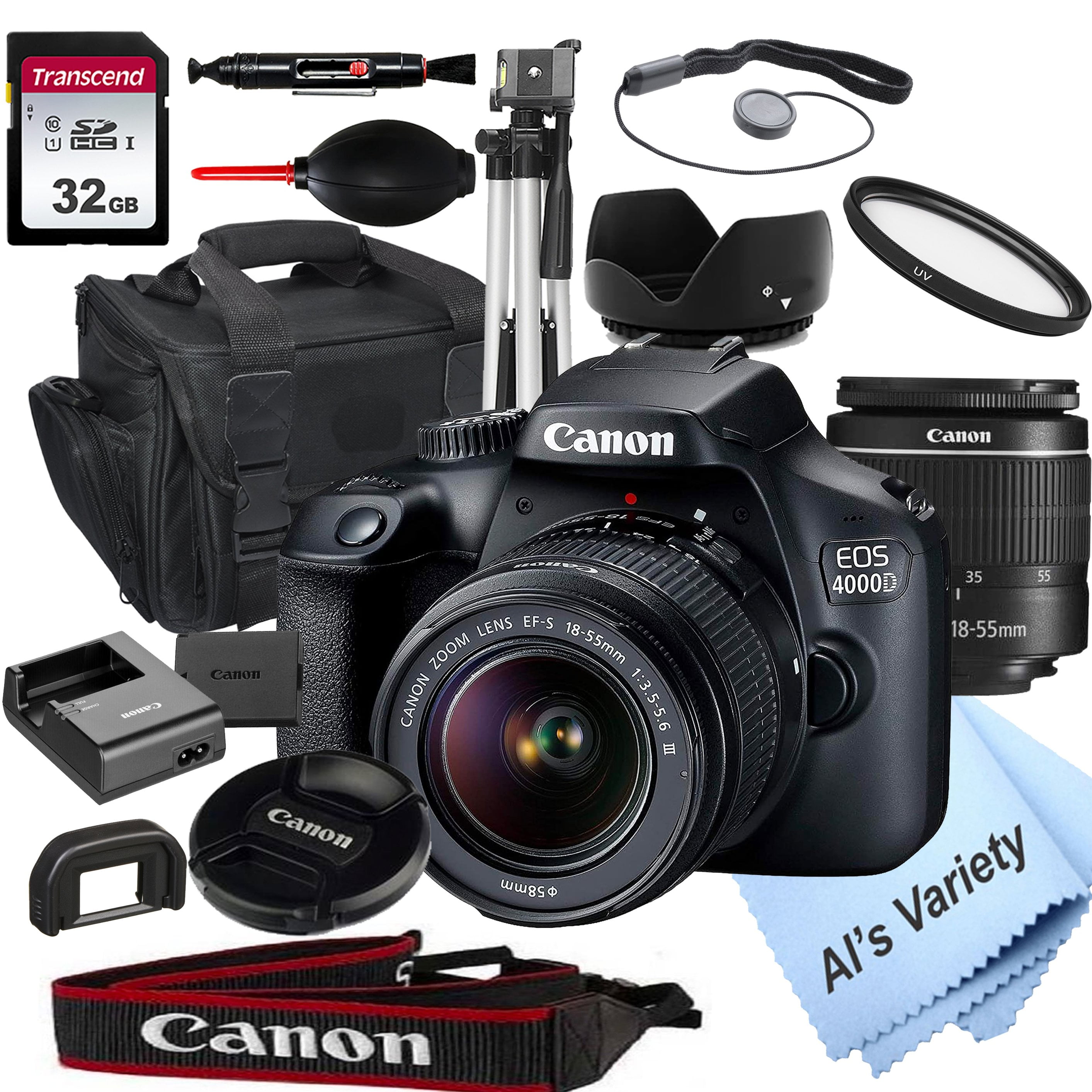 Canon EOS 4000D / Rebel T100 DSLR Camera 18MP with EF-S 18-55mm 