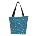 thumbnail image 1 of Gaeub Transportations avec Imprimé Bâtiments Sacs à Main d'Épaule pour Femmes, Sacs à Main pour Femmes, Sac Fourre-Tout pour Femmes, Sacs de Courses Réutilisables Pliables, 1 of 6