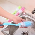 thumbnail image 2 of Long Handle Brush Soft Bristles Long Handle Hanging Holes Design Cup Cleaning Scrubber Kitchen Cleaning Tool, 2 of 8
