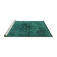 thumbnail image 2 of Ahgly Company Machine Washable Indoor Rectangle Oriental Turquoise Blue Industrial Area Rugs, 5' x 7', 2 of 4