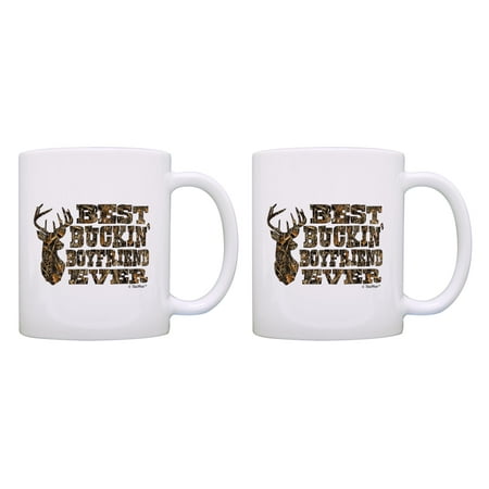 

ThisWear Birthday Gift for Boyfriend Best Buckin Boyfriend Ever 11 ounce 2 Pack Coffee Mugs