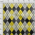 thumbnail image 3 of oneOone Georgette Viscose Yellow Fabric Argyle Sewing Craft Projects Fabric Prints By Yard 42 Inch Wide, 3 of 4