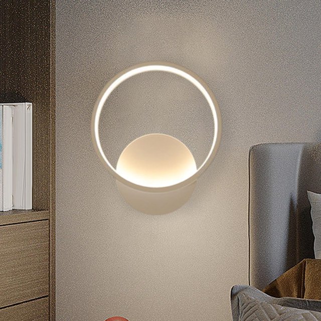 Lámpara de pared Yinane Aplique de luz de montaje en pared Redondo