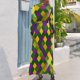 thumbnail image 3 of Vestido largo de carnaval de arlequín, vestidos largos de mujer, vestido de noche, vestido de fiesta para mujer, 3 of 5
