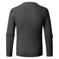 thumbnail image 2 of Men's Sweater Coat Loose Round Neck Patterned Long Sleeve Knitted Pullover Casual Warm Outdoor Clothing, 2 of 4