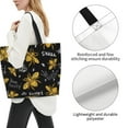 thumbnail image 3 of Fotbe Hohey Bee Golden Embroidery Bolsa Tote Estética de Lona con Estampado para Mujer - Bolsa Reutilizable de Hombro Casual para Vacaciones, Compras, Trabajo y Gimnasio, 3 of 8