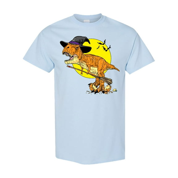Inktastic Roaring Tyrannosaurus Rex Witch on Halloween T-Shirt