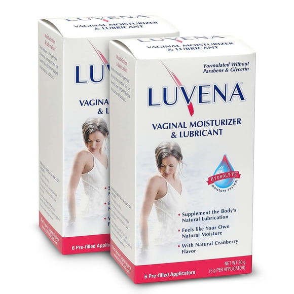 Crema hidratante Luvena, humectante vaginal, soporte para la menopausia, paquete de 2