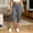 Gray, variant on Drovellove Women's Plus Size Yoga Capris – High Waisted Elastic Waist Stretch Pants for Workout, Lounge, or Casual Outings