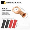 thumbnail image 2 of 4 Pcs 3/8" Stud 8AWG Battery Cable End with 4pcs 3:1 Heat Shrink, Gold, 2 of 6