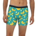 thumbnail image 2 of Men'S Boxer Briefs, Cute Banana Ice Blue Soft And Breathable Mens Underwear Boxer Briefs With Widen Waist, 2 of 2