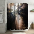 thumbnail image 4 of Cqxid Shower Curtain Under $15 Shower Curtain 70x70 Inch With 12 Plastic Hooks Waterproof Shower Curtain Bathroom Heavy Side Shower Curtain Machine Washable Quick Dry, 4 of 8