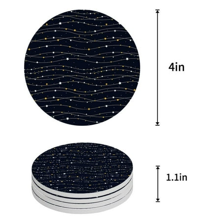 

ZHANZZK Wolf Set of 6 Round Coaster for Drinks Absorbent Ceramic Stone Coasters Cup Mat with Cork Base for Home Kitchen Room Coffee Table Bar Decor
