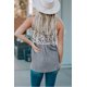 thumbnail image 1 of ABPHQTO Camiseta sin mangas fruncida fluida con empalme de leopardo para mujer, 1 of 5