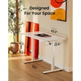 thumbnail image 5 of CHITOOMA Electric Standing Desk, 44 x 24 Inches Height Adjustable Stand up Desk, Sit Stand Home Office Desk, with Two-Piece Desktop (White), 5 of 9