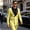 Yellow, variant on Men's 2-Piece Jacquard Tuxedo Suit - Slim Fit Blazer, Vest & Pants with Black Bow Tie for Wedding Prom Party