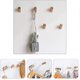 thumbnail image 4 of Perchero de madera, 5 piezas, perchero de pared con diseño de madera, gancho de pared redondo de madera para colgar abrigos, vestidos, bufandas y sombreros, 4 of 5