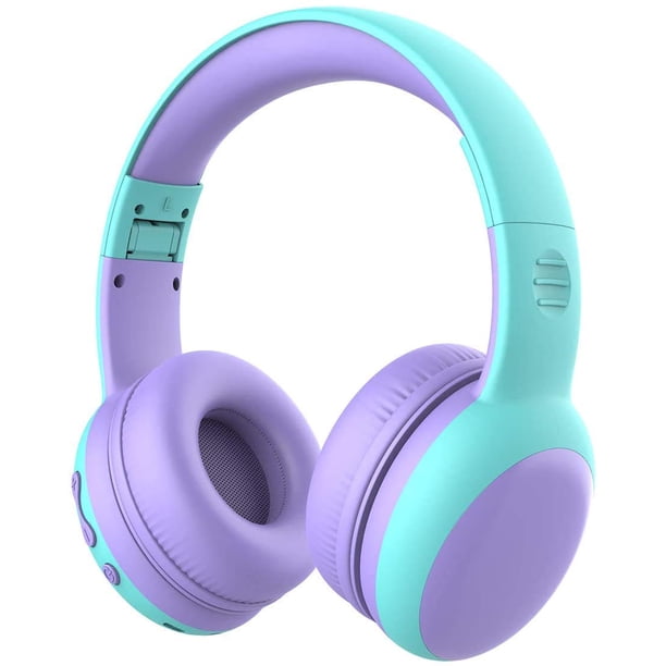 gorsun Kids Bluetooth Headphones with Microphone,Toddler Wireless Headsets with 85dB Volume Limited Hearing Protection,Stereo Over-Ear Headphones for Boys and Girls (Purple)