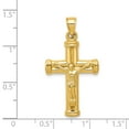thumbnail image 3 of 14k Yellow Gold Reversible Crucifix /Cross Pendant, 3 of 5