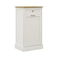 thumbnail image 7 of Aukfa Tilt Out Trash Cabinet,10 Gallons Freestanding Kitchen Trash Bin Cabinet,White, 7 of 7