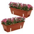thumbnail image 3 of 6-Piece Hanging Planter Fence Planter Hanging Planter for Outdoor Plants Metal Hanging Bucket Pot with Drainage Holes and Hooks for Outdoor Porch, 3 of 5