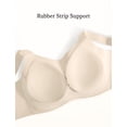 thumbnail image 6 of YANDW Wireless Comfort Everyday Bra Seamless Full Coverage Wirefree Sleep Bras for Women, Beige M, 6 of 10