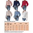 thumbnail image 2 of Sexy Dance Chandail pour Femmes à Manches Longues, Chandail Uni, Hauts, Tricot, Chandails Tricotés, Col Rond, Rouge, TG, 2 of 2
