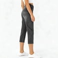 thumbnail image 6 of Hurxie Jean Capri Pants for Women High Waisted Ripped Skinny Jeans Stretchy Denim Capris Cropped Jeggings with Pockets Black,2XL, 6 of 6