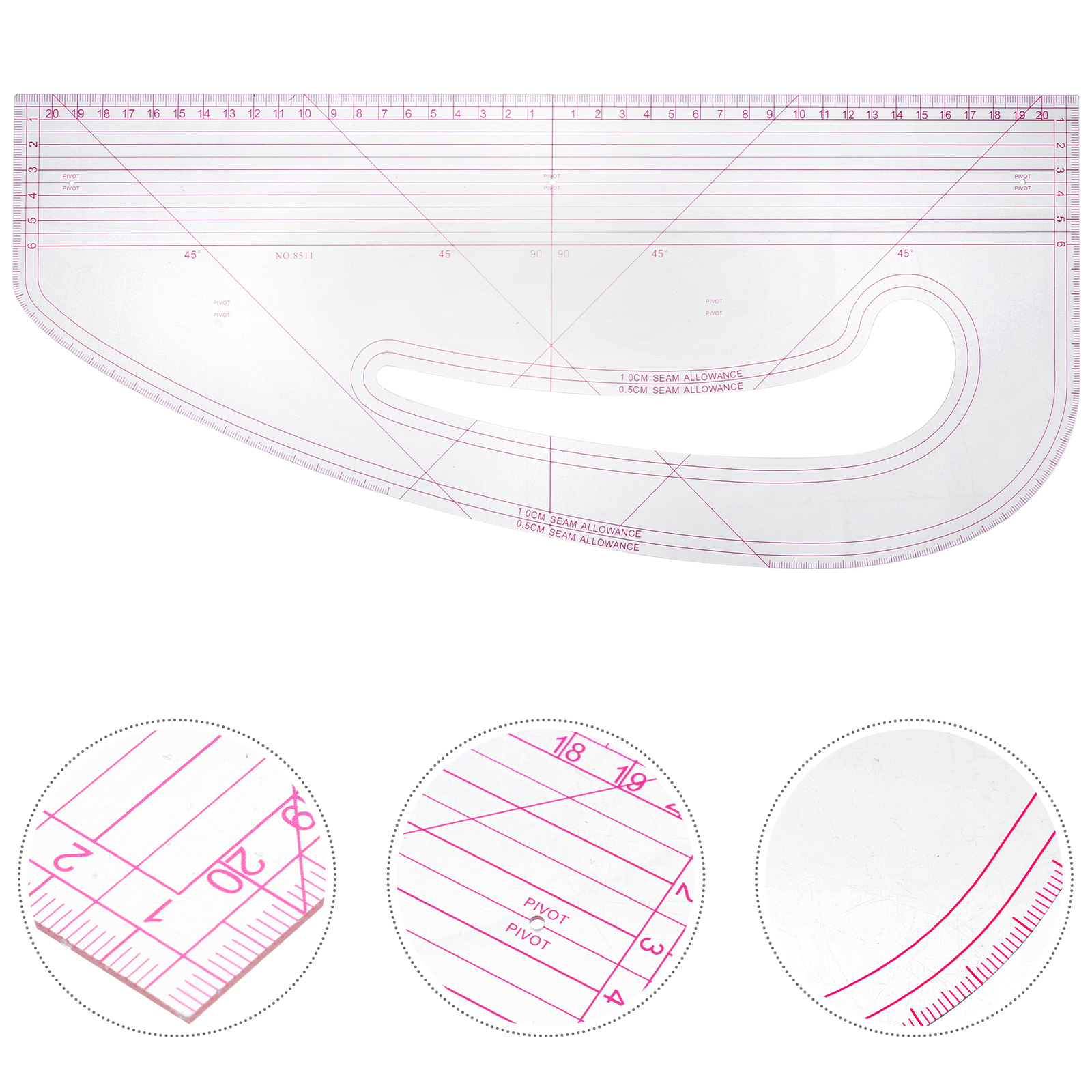 Professional Sewing Ruler Curve Pattern Ruler for Beginners Tailors  Designers 