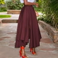 thumbnail image 3 of ZANZEA Women Summer Skirts Split Hem Lace-Up Asymmetric Party Casual Long Skirt, 3 of 4