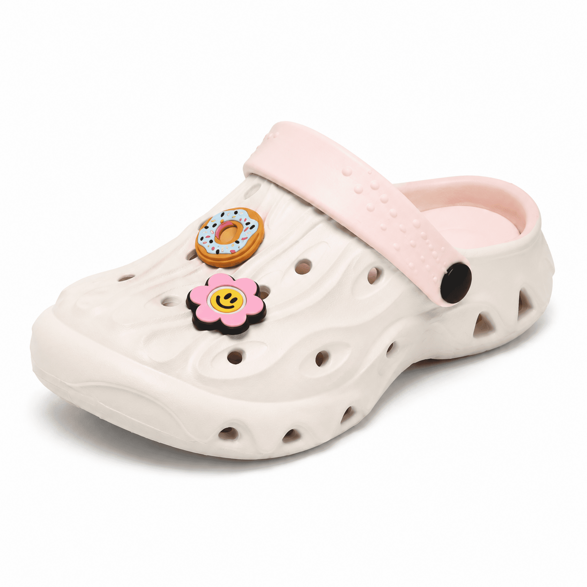 Kids Garden Clogs with Removable Insoles for Boys Girls (Toddler/Little/Big Kids), Lightweight EVA Slip on Sandals with Arch Support, Indoor Shower Shoes Outdoor Beach Pool Water Shoes, White