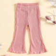 thumbnail image 6 of XBASW Toddler Baby Girls Flare Leggings Spring Fall Knitted Bell Bottoms Soft Flare Pants 1-6 Years Solid Color Trousers for Kids, 6 of 7