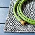 thumbnail image 3 of SAFAVIEH Hampton Ali Diamond Indoor/Outdoor Runner Rug, Grey/Black, 2' x 9', 3 of 9