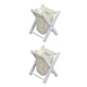 thumbnail image 3 of Tholdsy Cesta de ropa plegable a escala 1/12, juego de rol interactivo de madera, almacenamiento de ropa sucia infantil, Mini armario de Color Blanco 2piezas Tholdsy CBP216826, 3 of 6