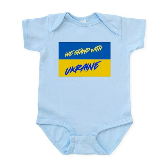 CafePress - We Stand With Ukraine Body Suit - Baby Light Bodysuit, Size Newborn - 24 Months