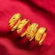 thumbnail image 5 of Anillo de latón chapado en oro con moneda europea brillante para hombres y mujeres Anillo de pareja chapado en oro portátil para pareja Joyería de oro y arena vietnamita, 5 of 5