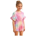 thumbnail image 4 of UngA Little Girl Beach Cover Up Dress Ruffle Sleeve Swimsuit Cover Up Kids Bathing Suit for Girls (Pink,4-5 Years), 4 of 9