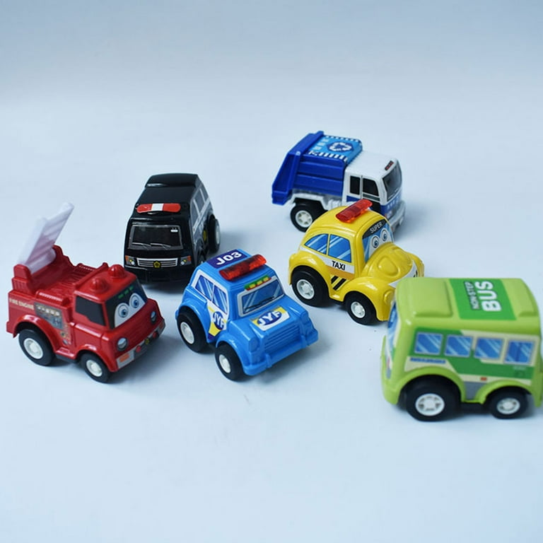 Pull Back Vehicles 6Pcs Friction Powered Pull Back Car Toys